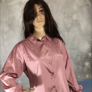 👚Rose Colored Long Sleeve Dress Blouse👚
